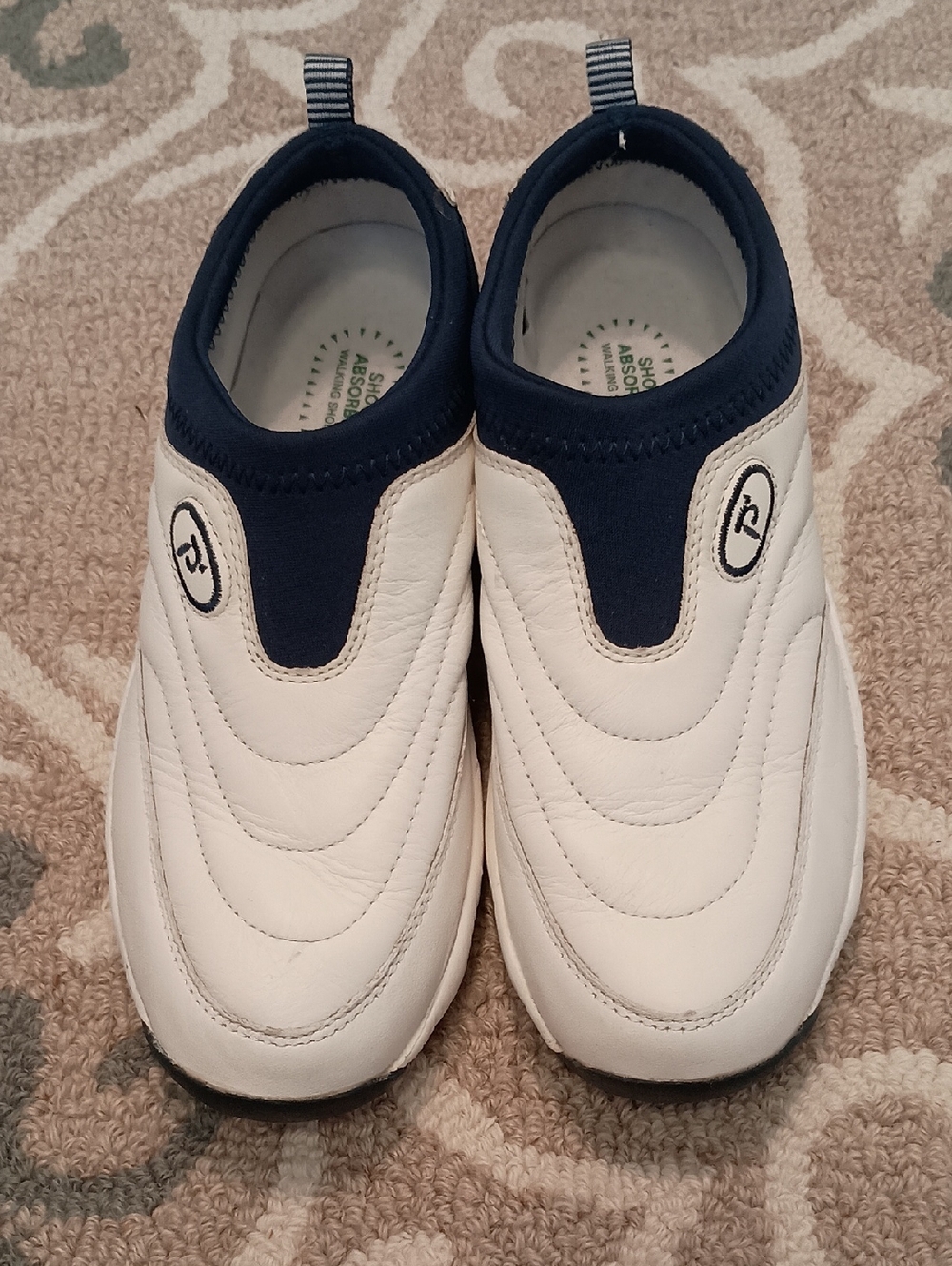 Propet Slip-On Men's Sneakers in White and Navy